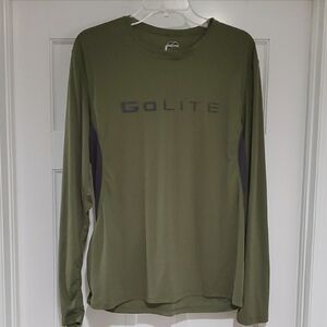 Go Lite Men's Olive Green Long sleeve Shirt sz L